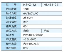 HS-Z112防水雙向拉繩開關(guān)價格合理 HS-Z112防水雙向拉繩開關(guān)價格合理